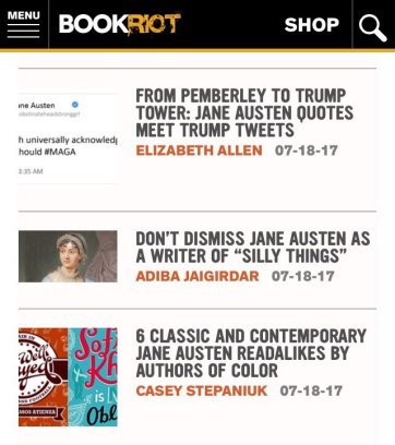 Jane Austen book riot