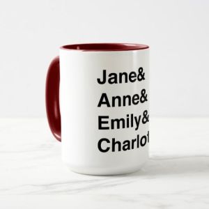 Austen and Brontes mug